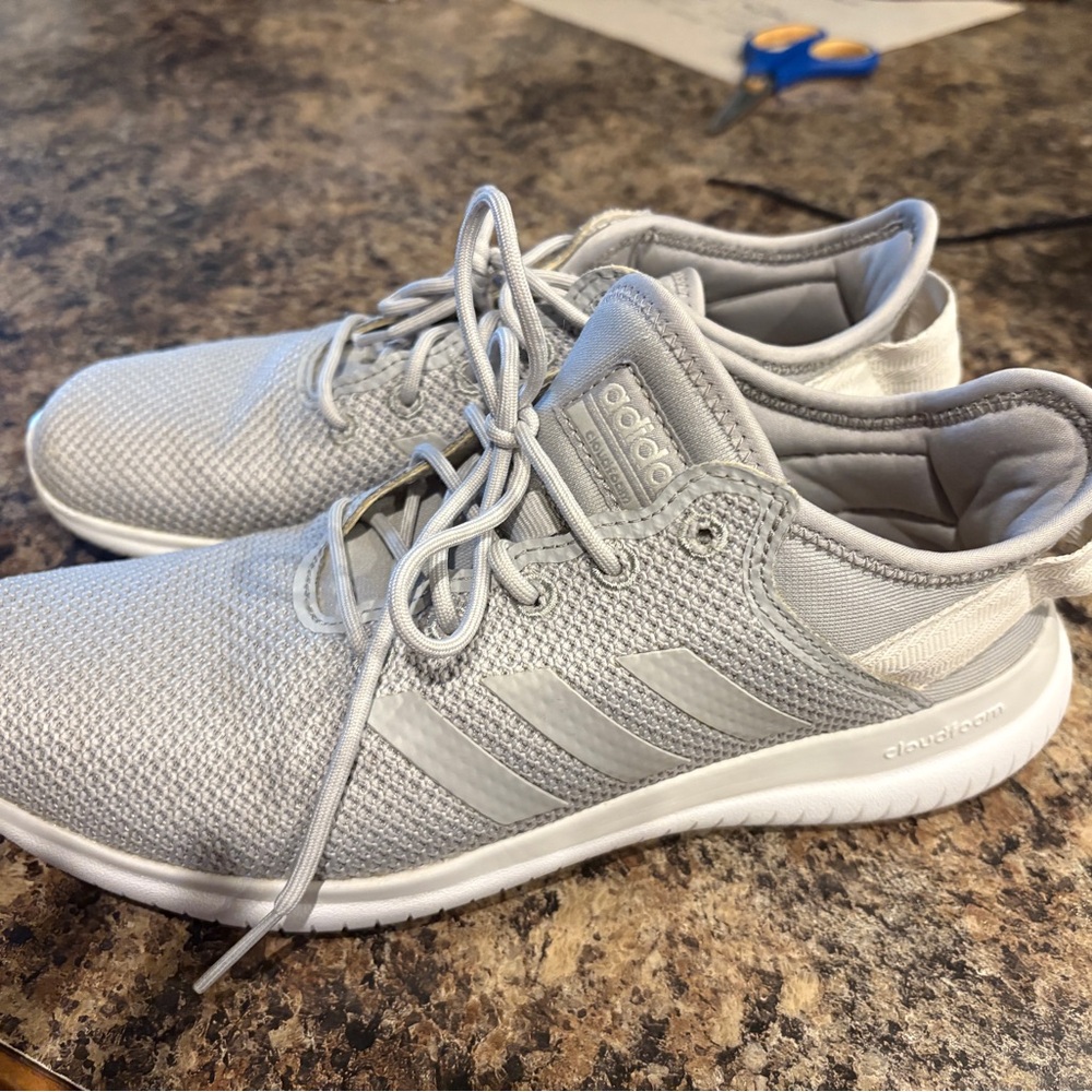Adidas Cloud Foam Light Gray Sneakers